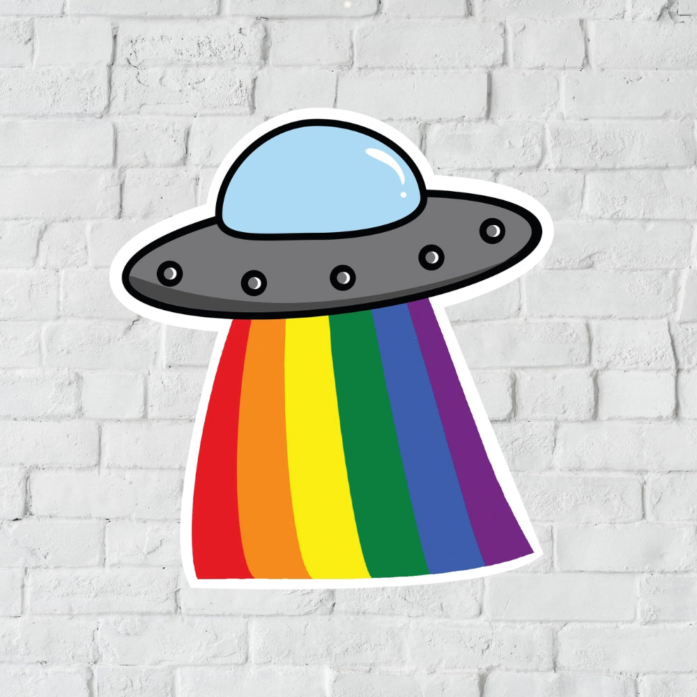 Pride UFO Sticker - Rainbow - Gifts