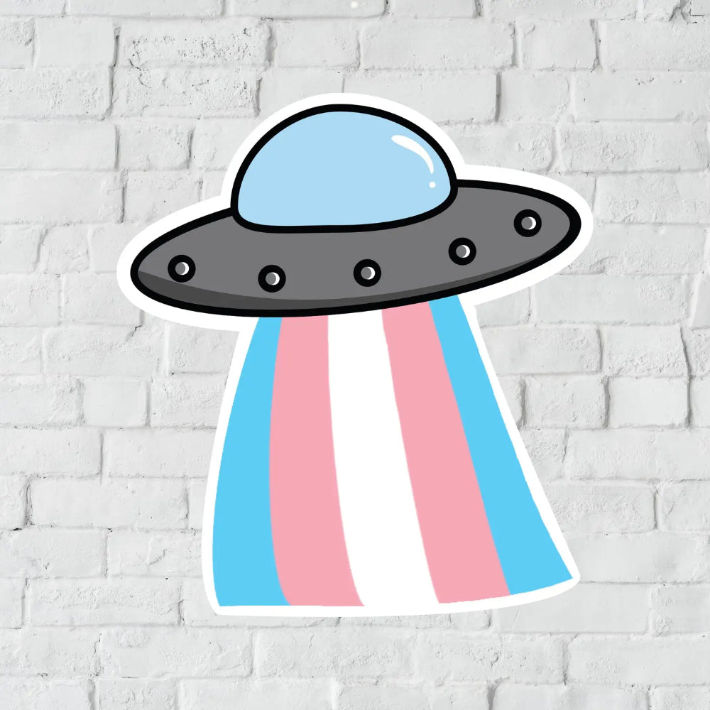 Pride UFO Sticker - Transgender - Gifts