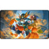 Rectangular gaming mat featuring a fantasy cat in a wizard hat with pumpkins and magical swirls for tabletop play