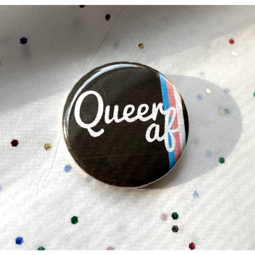 Queer AF Button - Transgender - Gifts