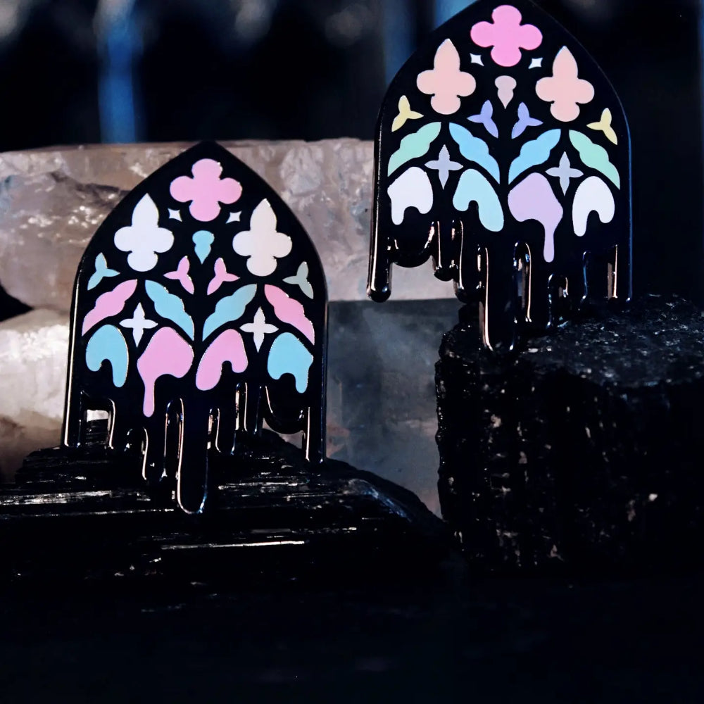 Queer Gothic Cathedral Window Pin - Gifts