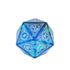 Radiant Sharp Edge 33mm D20 Die - Cobalt - Dice & Dice Supplies