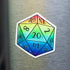 Rainbow D20 Magnet - Gifts