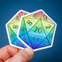 Rainbow D20 Sticker - Gifts
