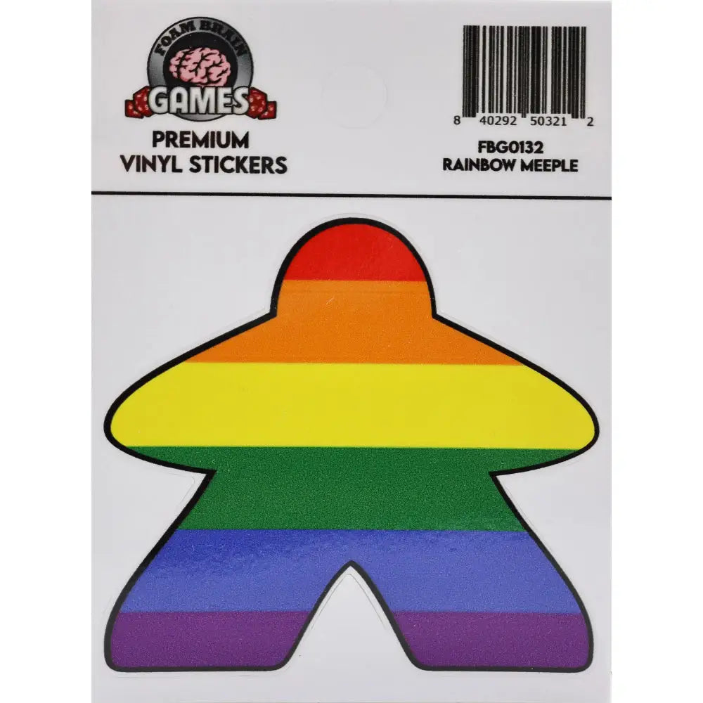 Rainbow Meeple Sticker - Toys & Gifts