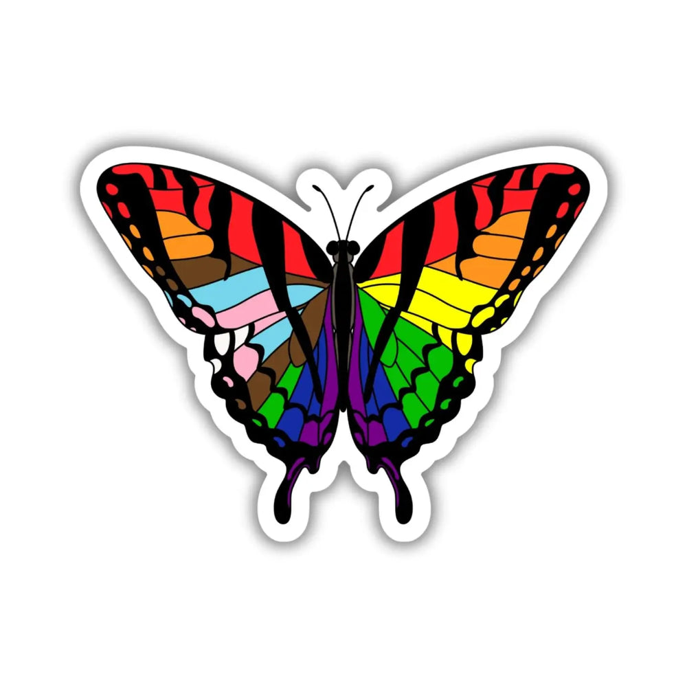 Rainbow Pride Butterfly Sticker - Gifts