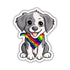 Rainbow Pride Puppy Sticker - Gifts