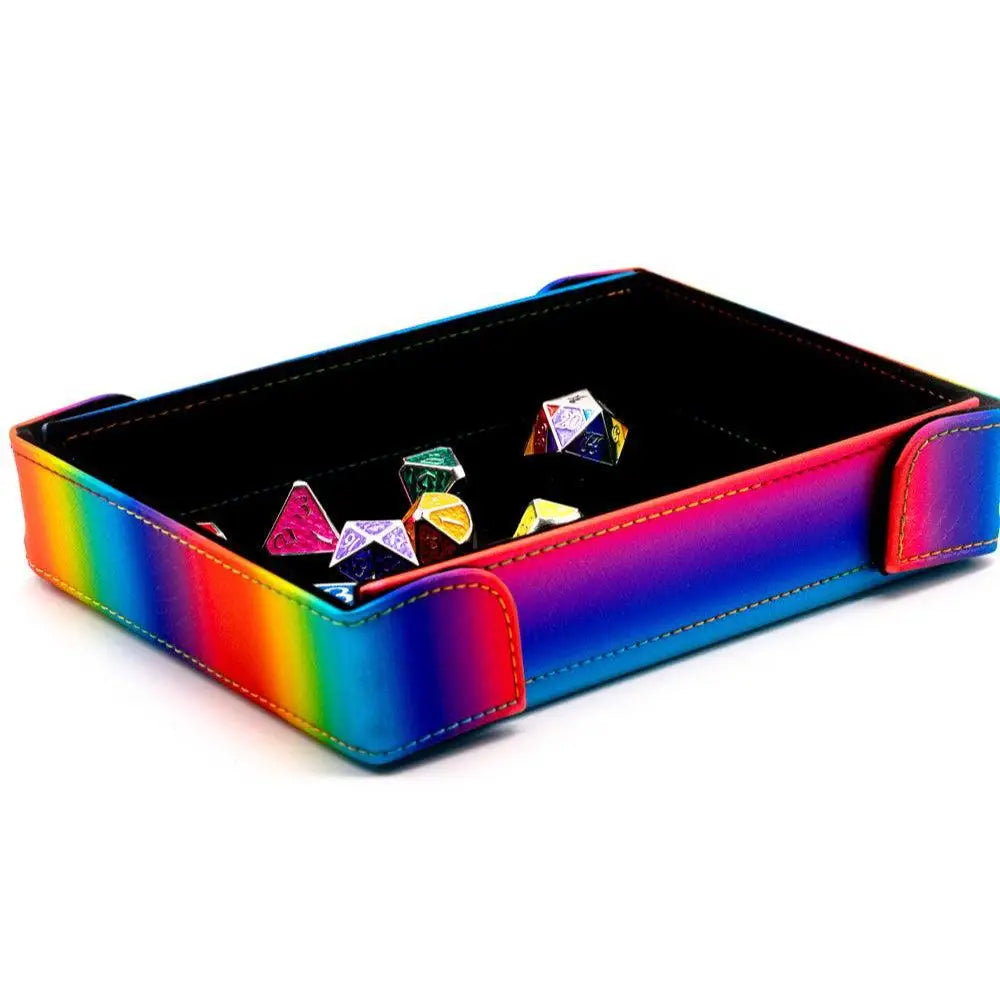 Rainbow Scale Folding Magnetic Rectangle Dice Tray Dice & Dice Supplies Die Hard Dice   