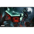 Raise the dead playmat dark rectangular gaming mat with fantasy witch holding a glowing green book under moonlight