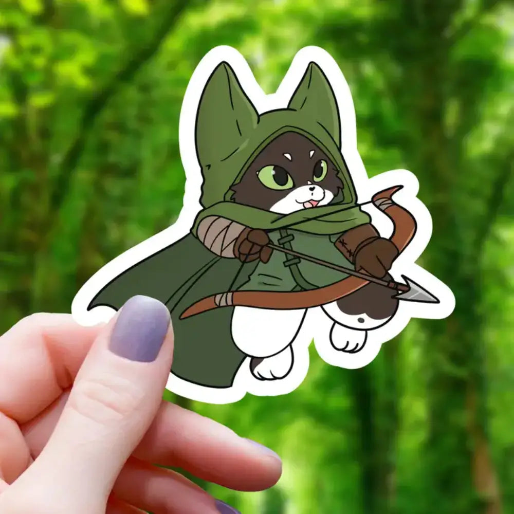 Ranger Cat Black Sticker - Gifts