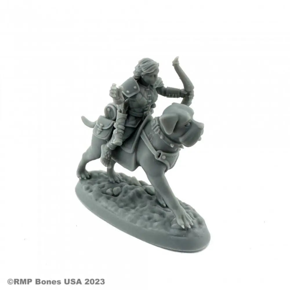 Reaper Dungeon Dwellers: Bones USA Female Halfling Dog Rider - Roleplaying Games