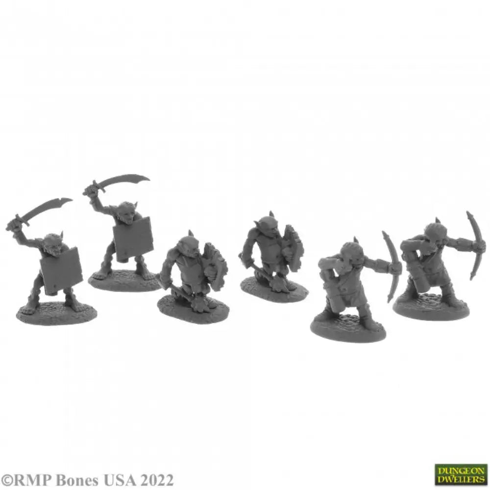 Reaper Dungeon Dwellers: Bones USA Goblin Skirmishers (6) - Roleplaying Games