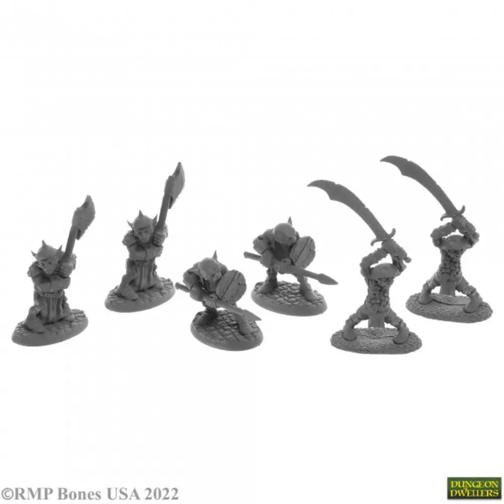 Reaper Dungeon Dwellers: Bones USA Goblin Warriors (6) - Roleplaying Games