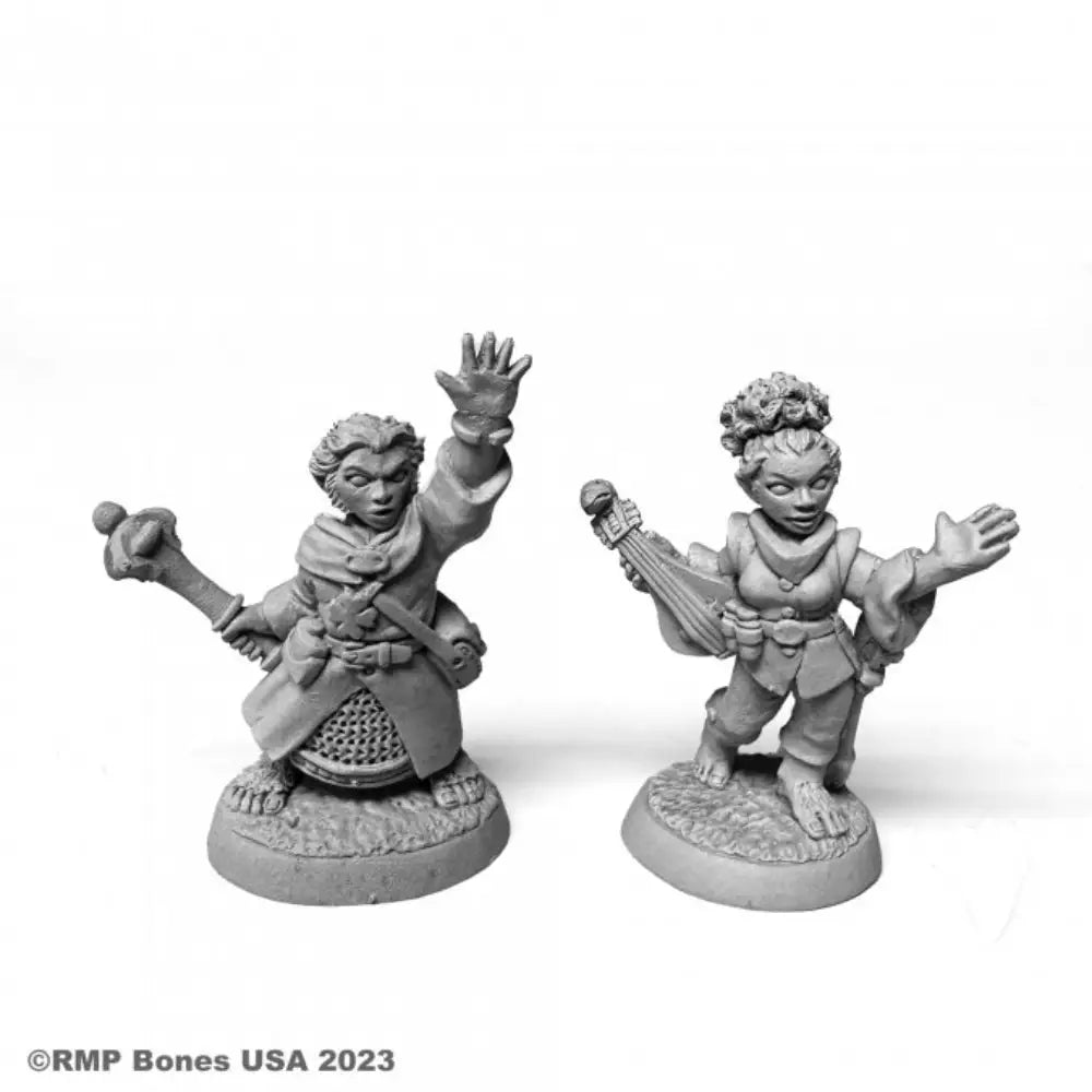 Reaper Dungeon Dwellers: Bones USA Halfling Cleric and Bard - Roleplaying Games