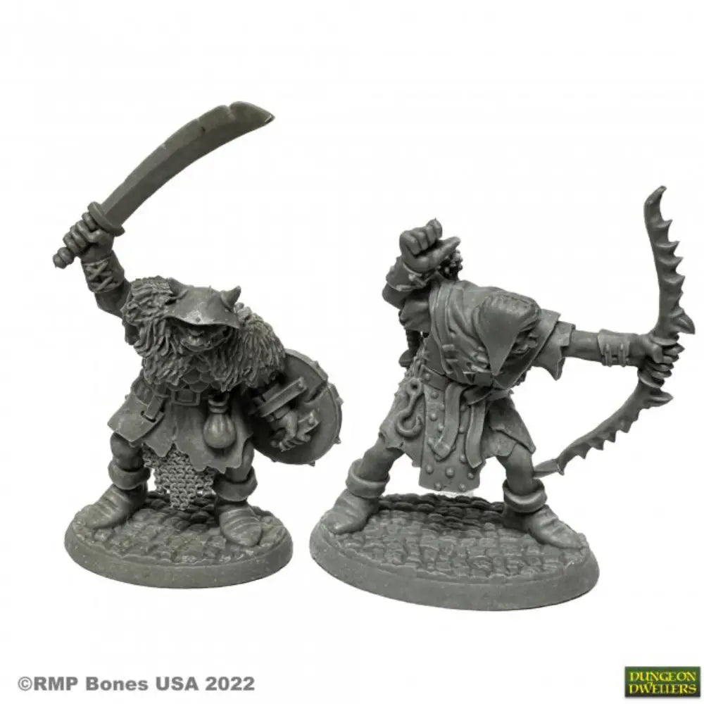 Reaper Dungeon Dwellers: Bones USA Orc of the Ragged Wound Warriors (2) - RPG Miniatures