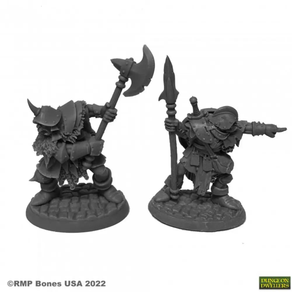 Reaper Dungeon Dwellers: Bones USA Orcs of the Ragged Wound Leaders (2) - RPG Miniatures