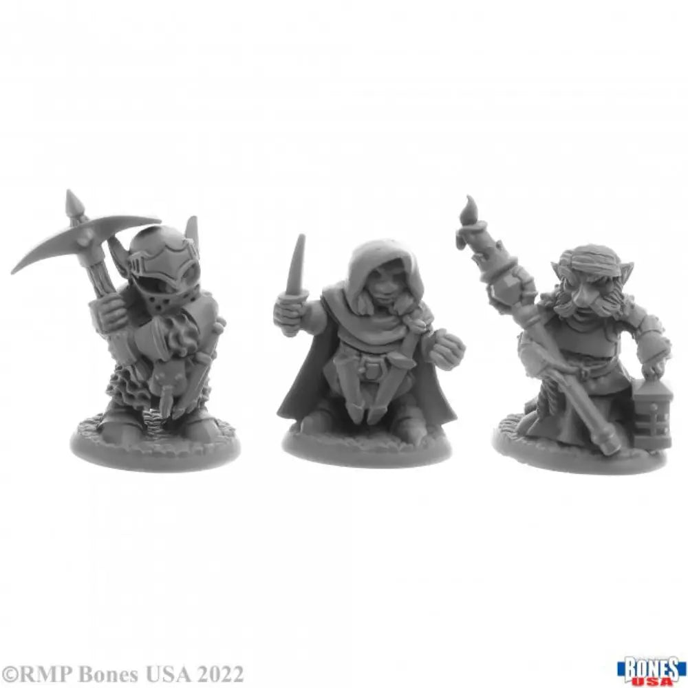 Reaper Legends: Bones USA Deep Gnome Warriors (3) - Roleplaying Games