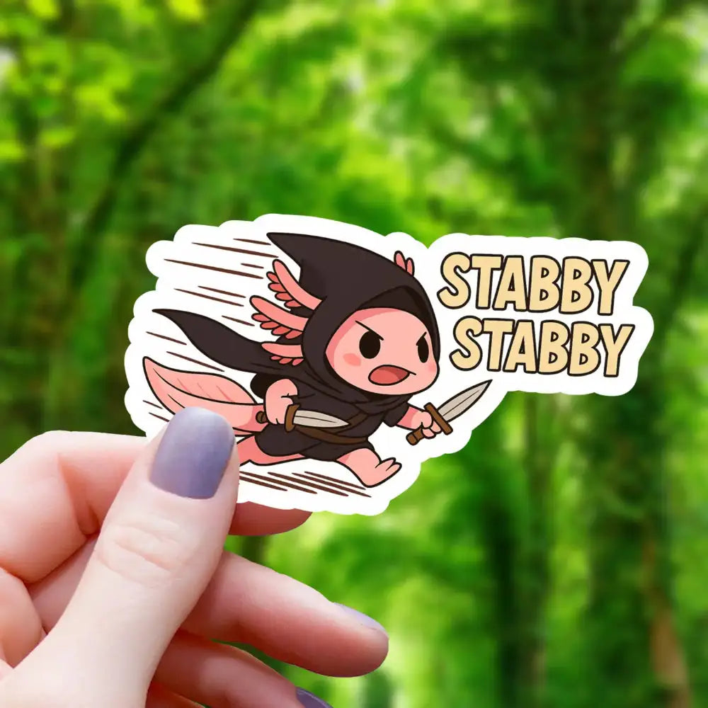 Rogue Axolotl Stabby Sticker - Toys & Gifts