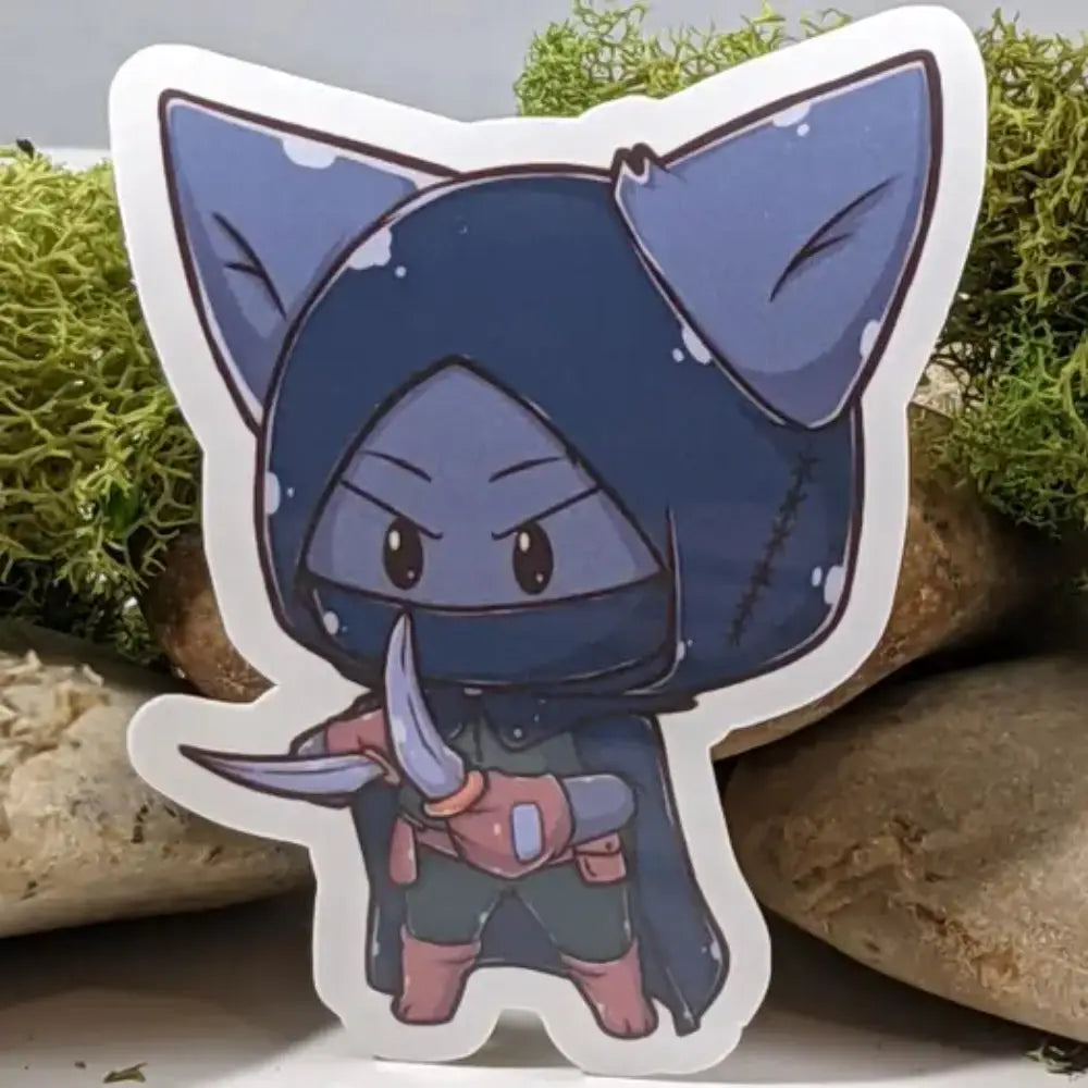 Rogue Cat Grey Sticker - Gifts