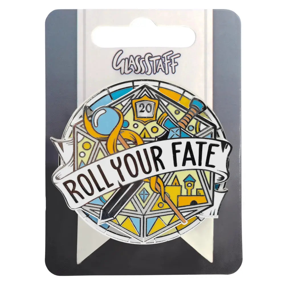 Roll Your Fate D20 Large Spinner Enamel Pin - Gifts