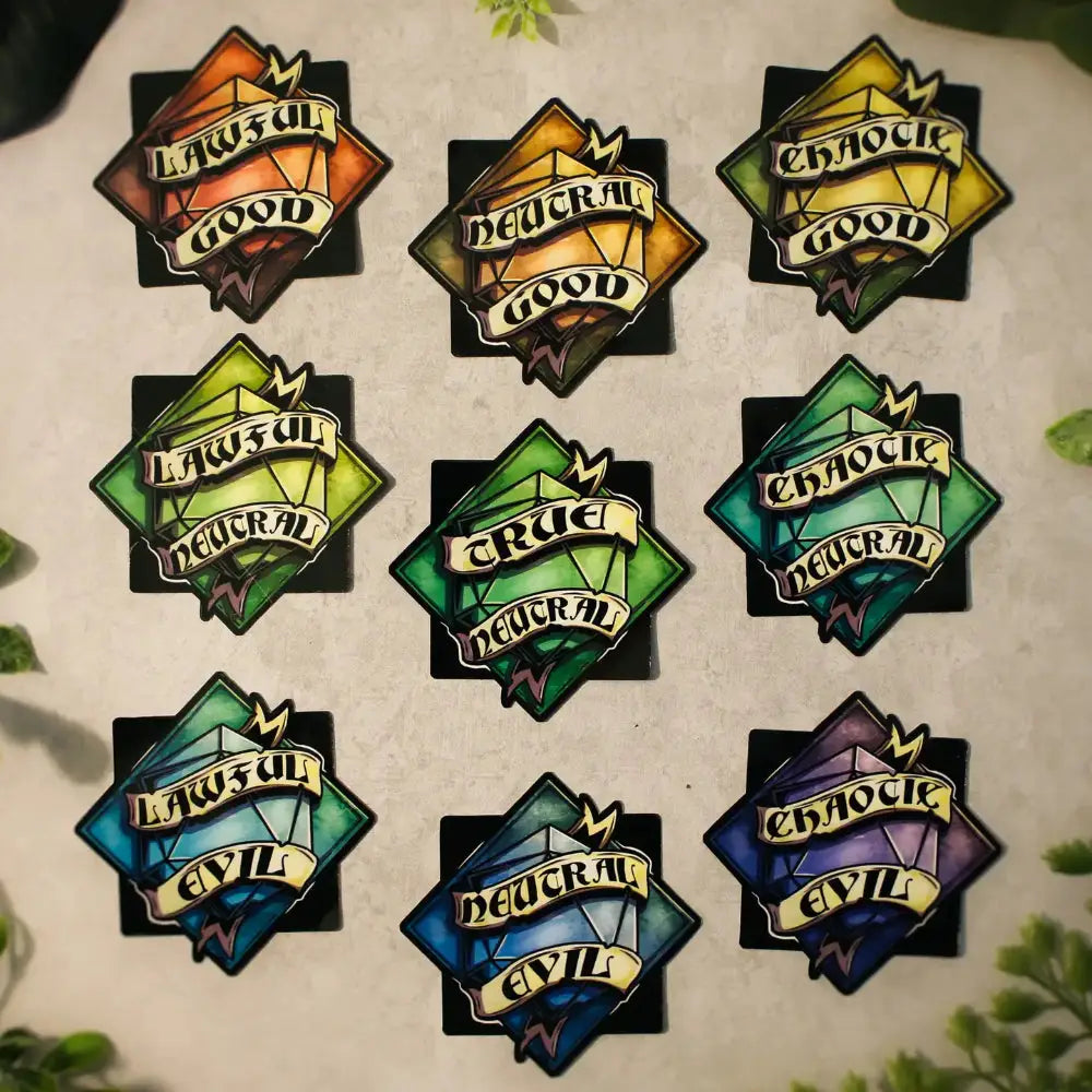 RPG Alignment Sticker Set - Gifts