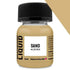 A 30ml bottle of tan-colored sand weathering liquid labeled sand lw364 with a black ribbed cap made in the USA