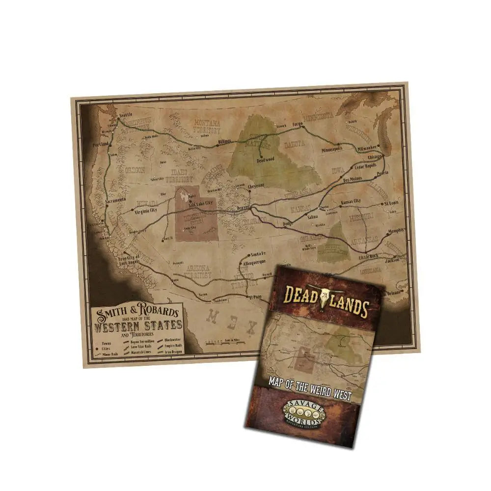 Savage Worlds RPG Deadlands: The Weird West Poster Map Other RPGs & RPG Accessories Studio 2   