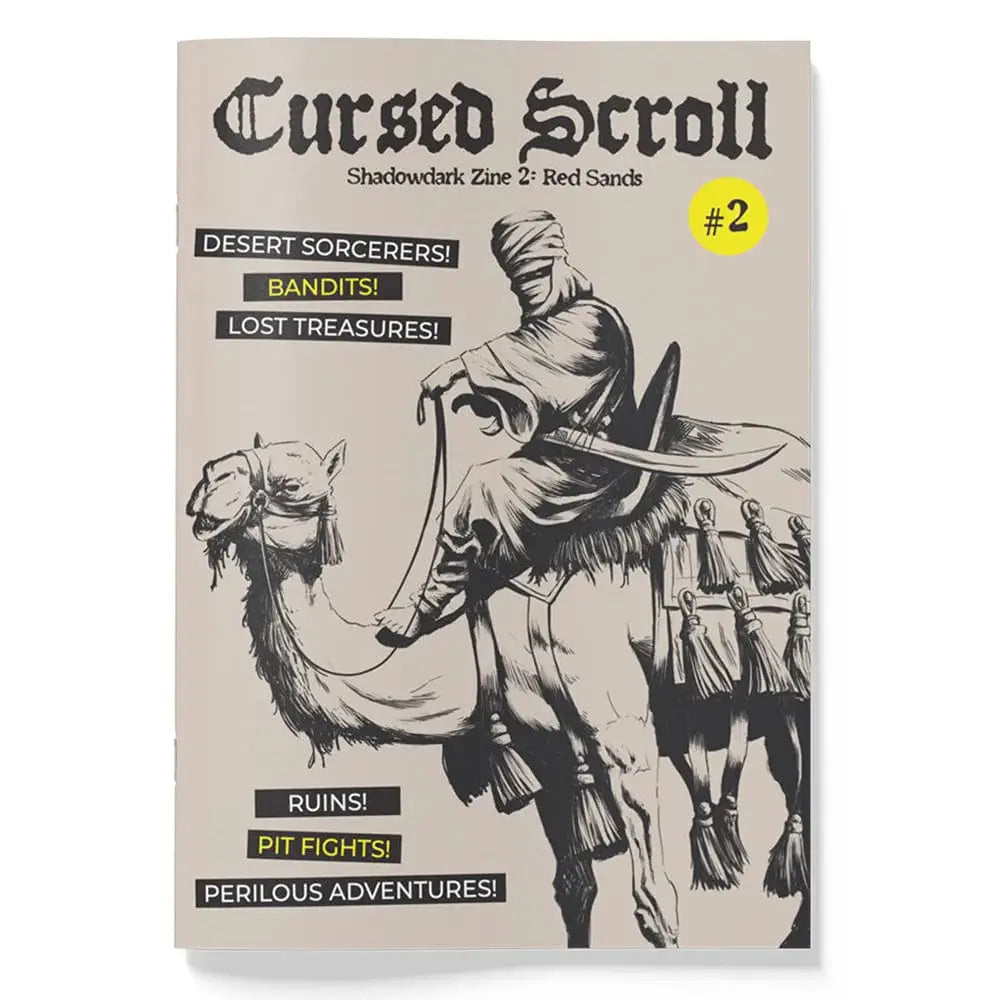 Shadowdark RPG Cursed Scroll Zine 2 Red Sands - Roleplaying Games