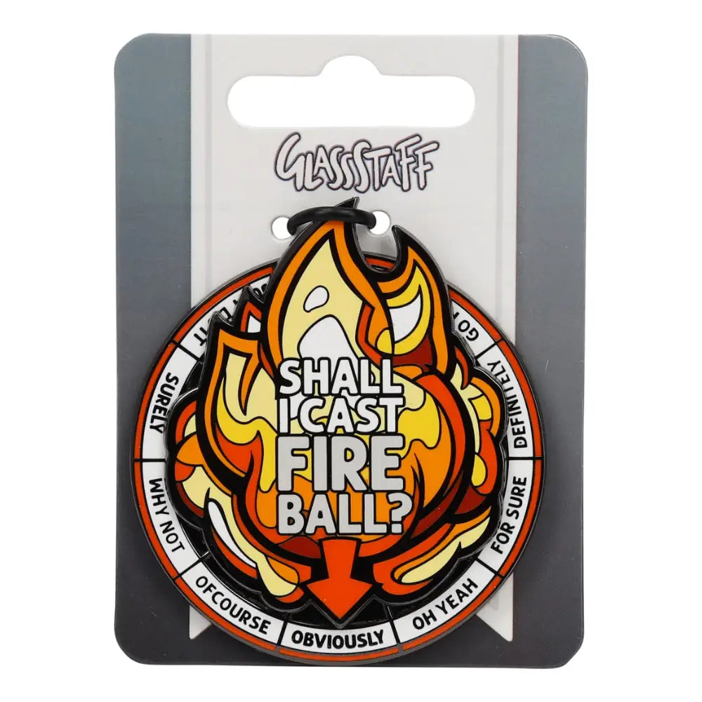 Shall I Cast Fireball Large Spinner Enamel Pin - Gifts