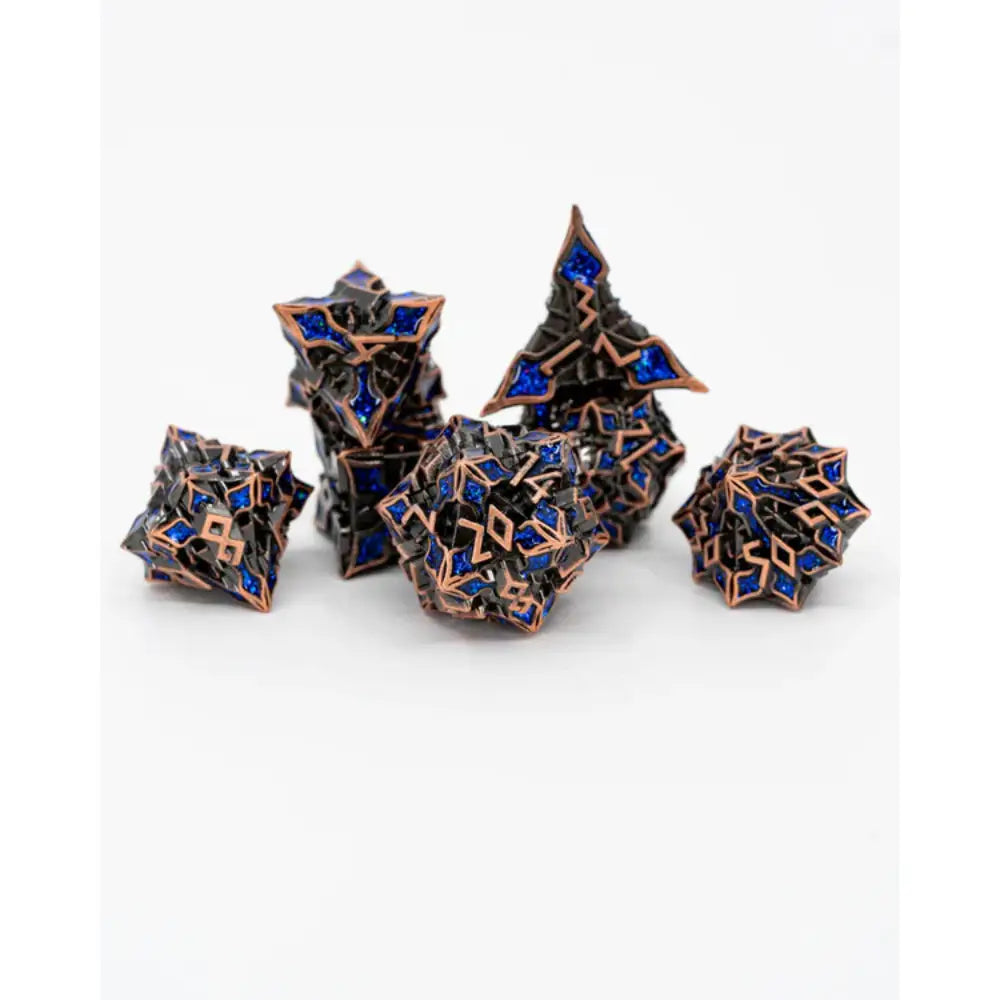 Shrine Metal Polyhedral (D&D) Dice Set (7) - Dice & Dice Supplies