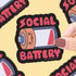 Social Battery Empty Introvert Sticker - Gifts