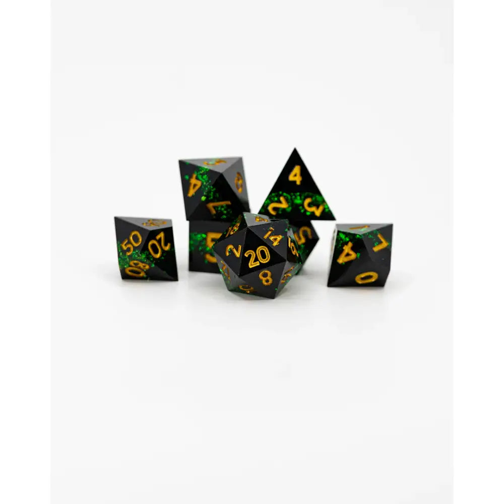 Something Wicked Sharp Edge Resin Polyhedral (D&D) Dice Set (7) - Dice & Dice Supplies
