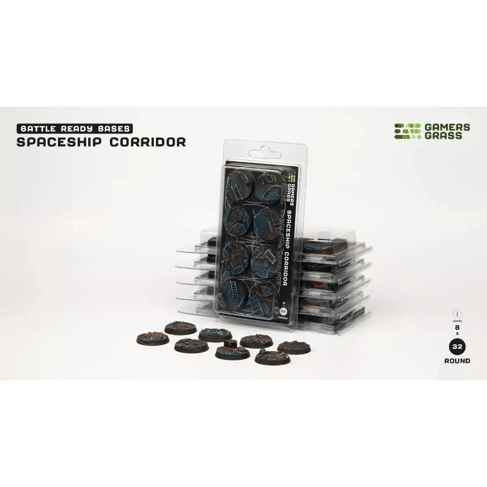 Spaceship Corridor 32mm Round Base (8) - Paint & Tools