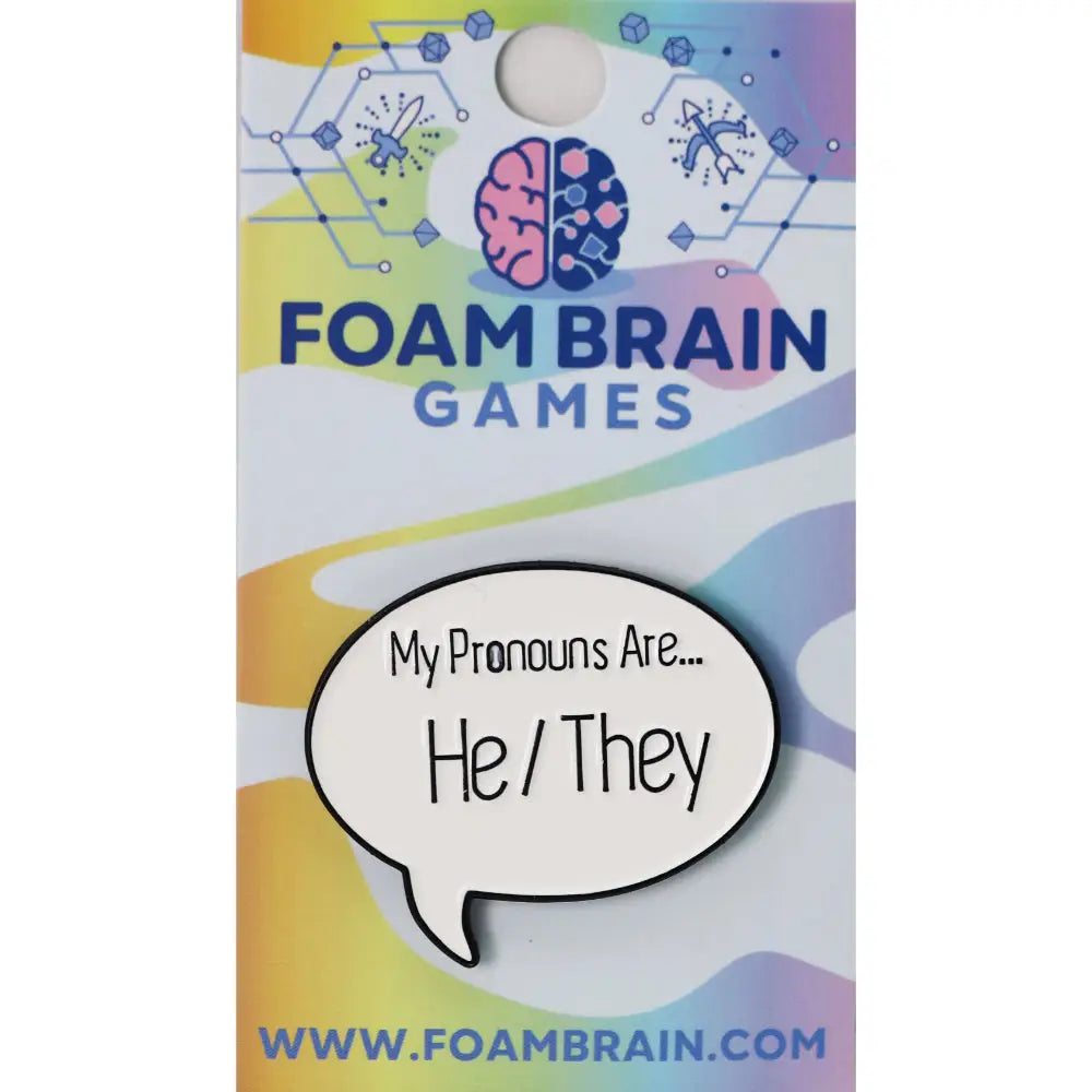 Speech Bubble Pronoun Pins - He/They - Gifts