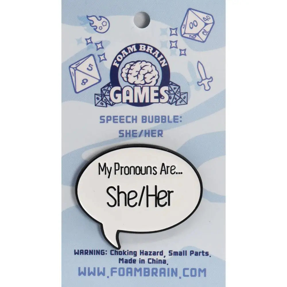 Speech Bubble Pronoun Pins - She/Her - Gifts
