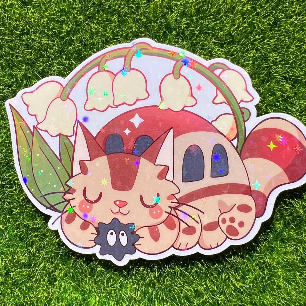 Spring Cat Bus Sticker - Gifts