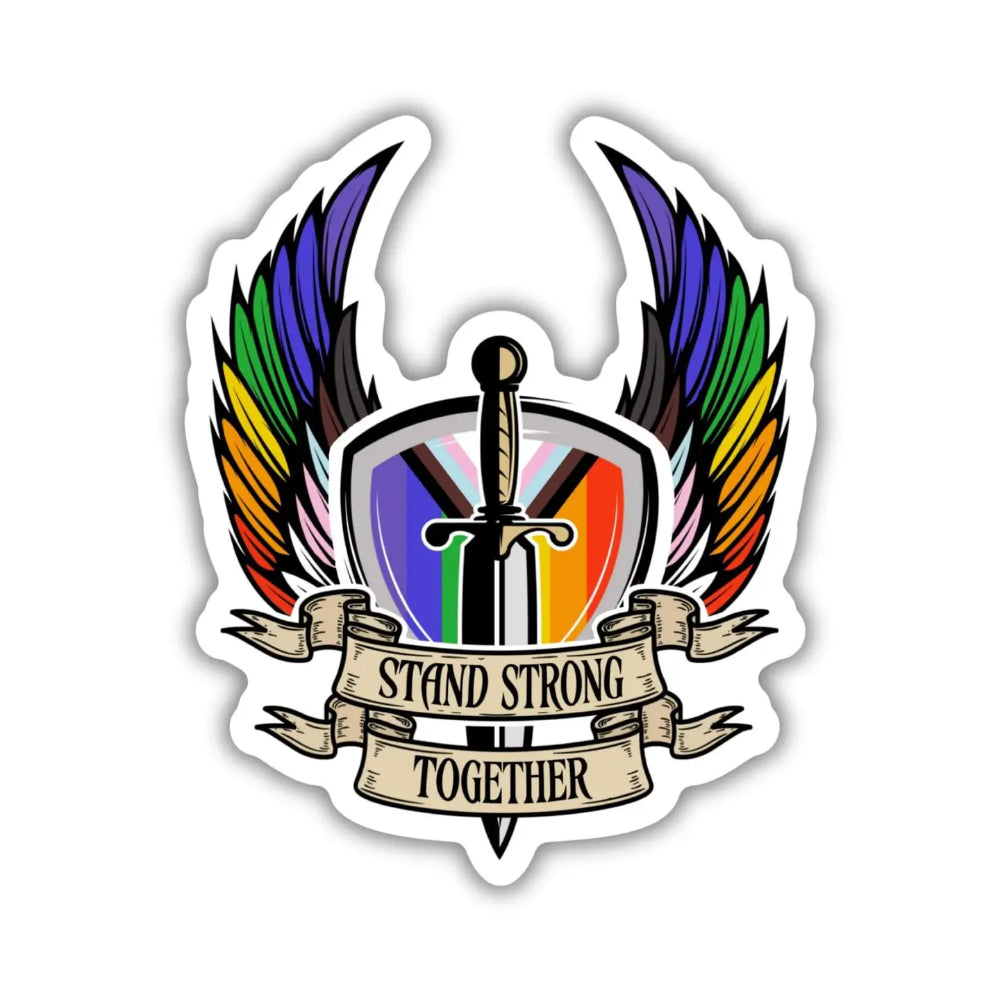 Stand Strong Together Pride Sticker - Gifts