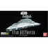 Silver plastic model kit of star wars star destroyer designed and manufactured by bandai from vehicle collection series
