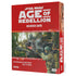 Red cardboard box for star wars rpg age of rebellion beginner game featuring soldiers and vehicles in a jungle battle scene