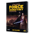 Star Wars RPG force and destiny core rulebook black cover with Darth Vader and Obi-Wan Kenobi cityscape illustration