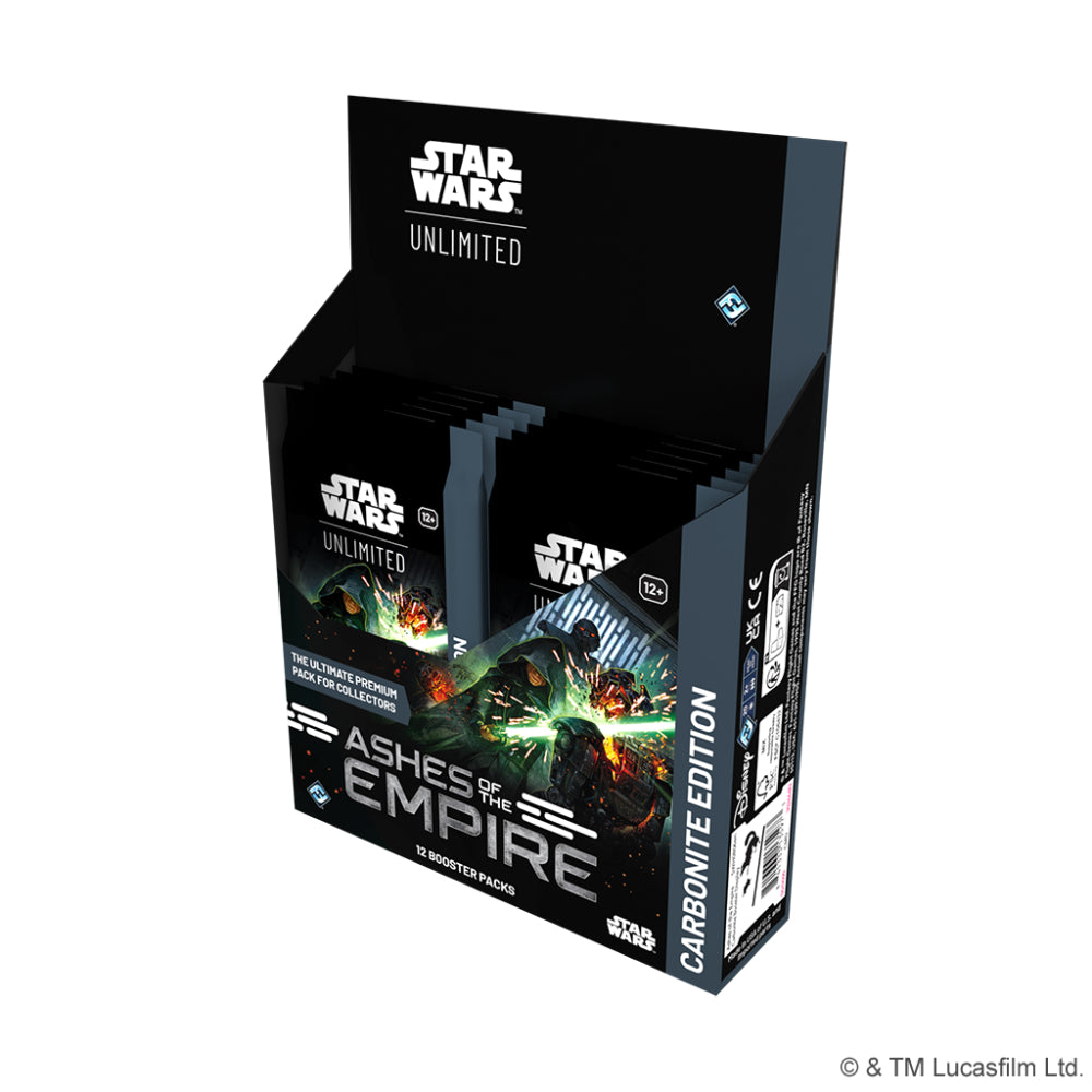 Star Wars Unlimited: Ashes of the Empire CARBONITE Booster Box (12) - Card Games