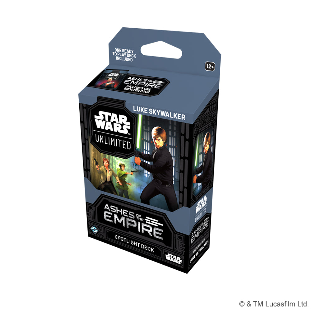 Star Wars Unlimited: Ashes of the Empire Luke Skywalker Spotlight Deck - Card Games