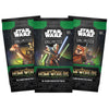 Star wars unlimited homeworlds 16-card booster packs with vibrant green and black packaging featuring droid ewoks and lightsaber warrior