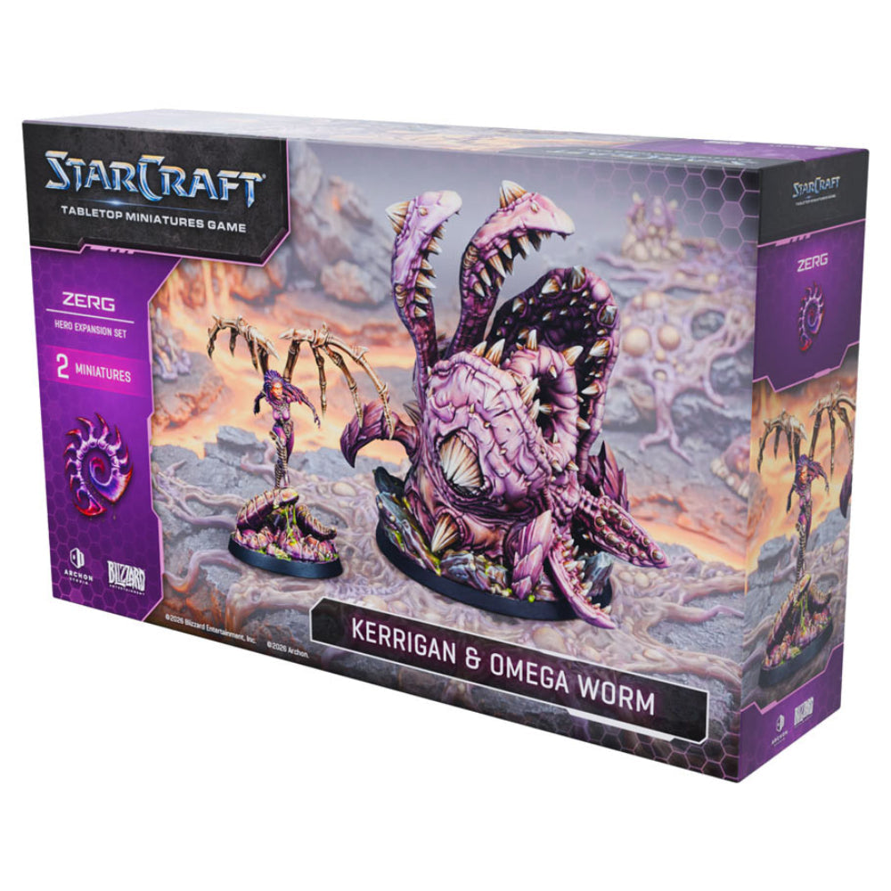 StarCraft Miniatures Game Zerg Pack Kerrigan & Omega Worm - Miniatures Games