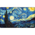 Starry night playmat rectangular mousepad with swirling blue and yellow skies and van gogh brushstroke texture