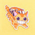 Striped Orange Cat Sticker - Gifts