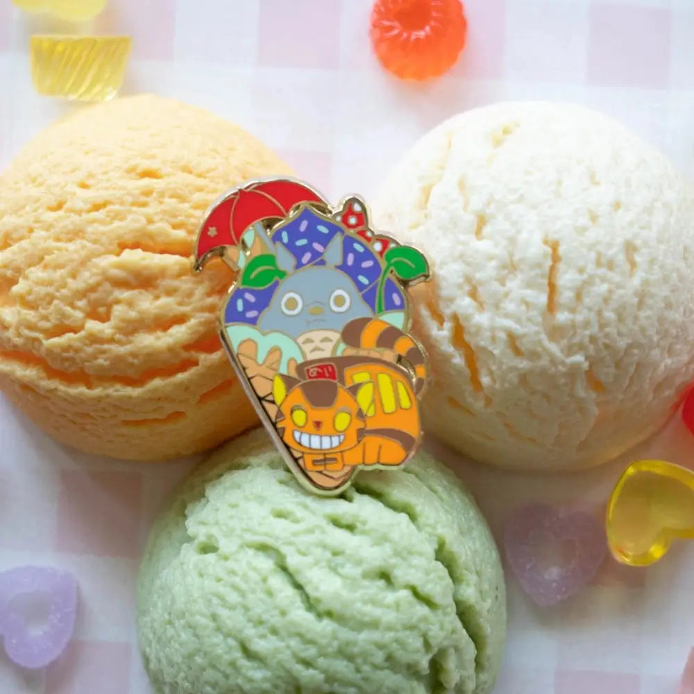 Studio Ghibli Totoro Ice Cream Enamel Pin Toys & Gifts Naytendo   