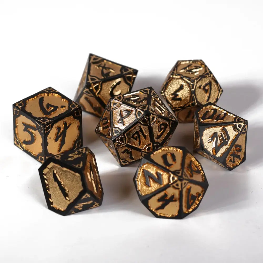 Suncast Hexbreaker Metal Polyhedral (D&D) Dice Set (7) - Dice & Dice Supplies
