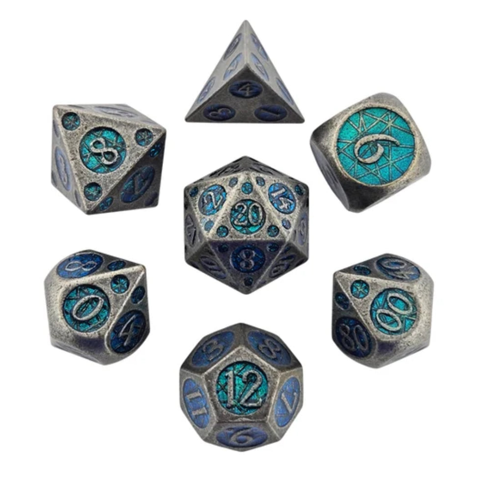 Tangled Void Metal Polyhedral (D&D) Dice Set (7)