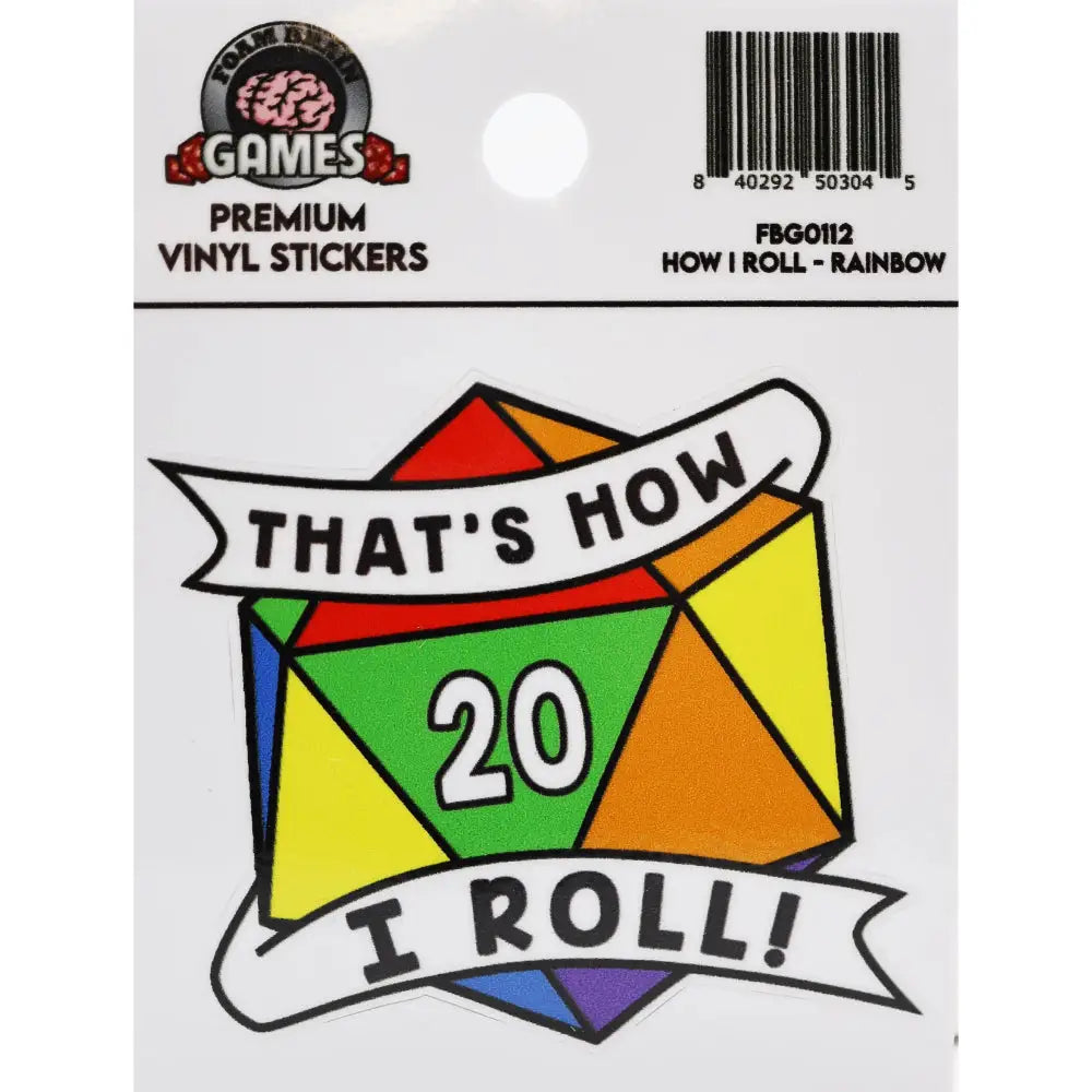 That's How I Roll Pride Sticker Toys & Gifts Foam Brain Games Rainbow Pride  